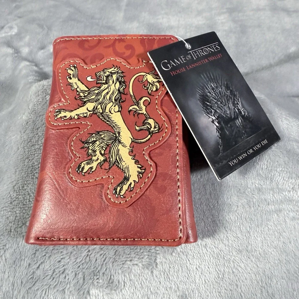 HBO Game of Thrones House Lannister Tri-Fold Wallet w/ ID Windows - thinkgeek